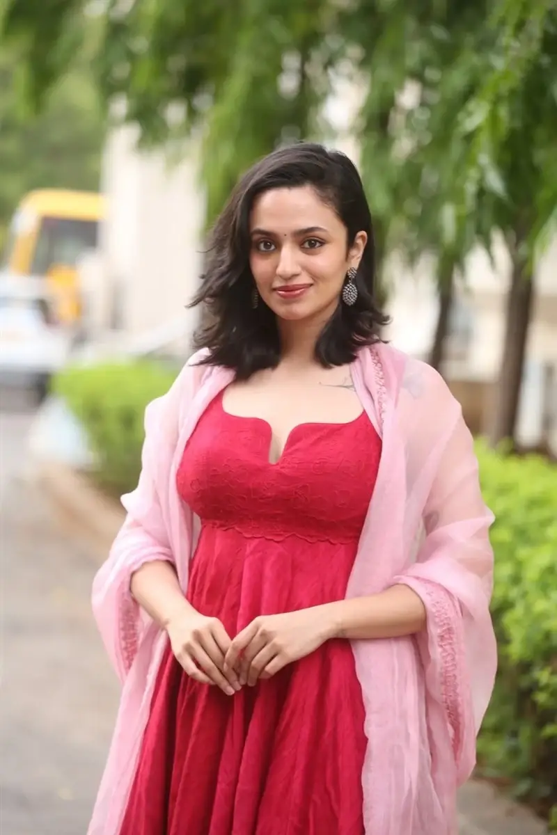 Telugu Actress Malavika Nair at Anni Manchi Sakunamule Movie Thanks Meet